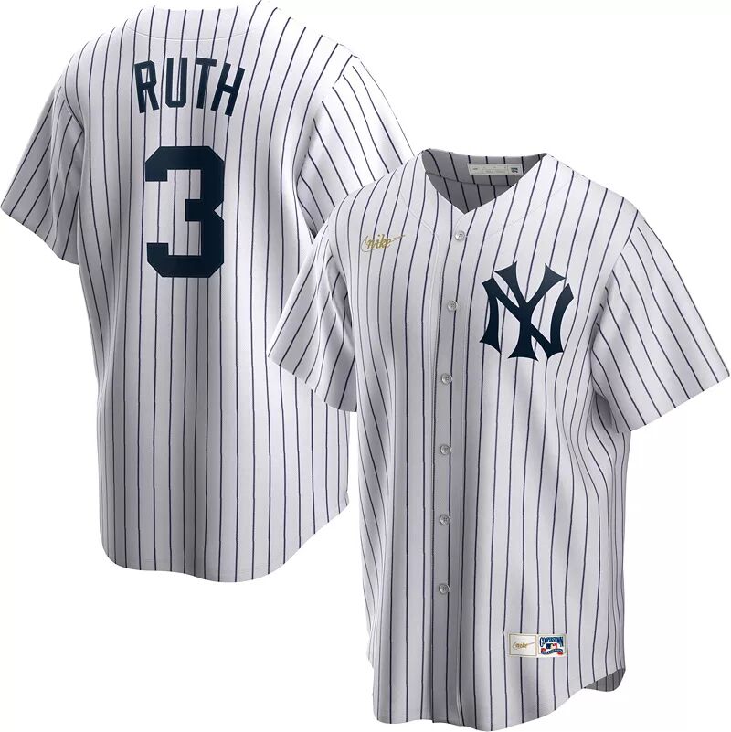 Мужская белая майка Nike New York Yankees Babe Ruth #3 Cool Base