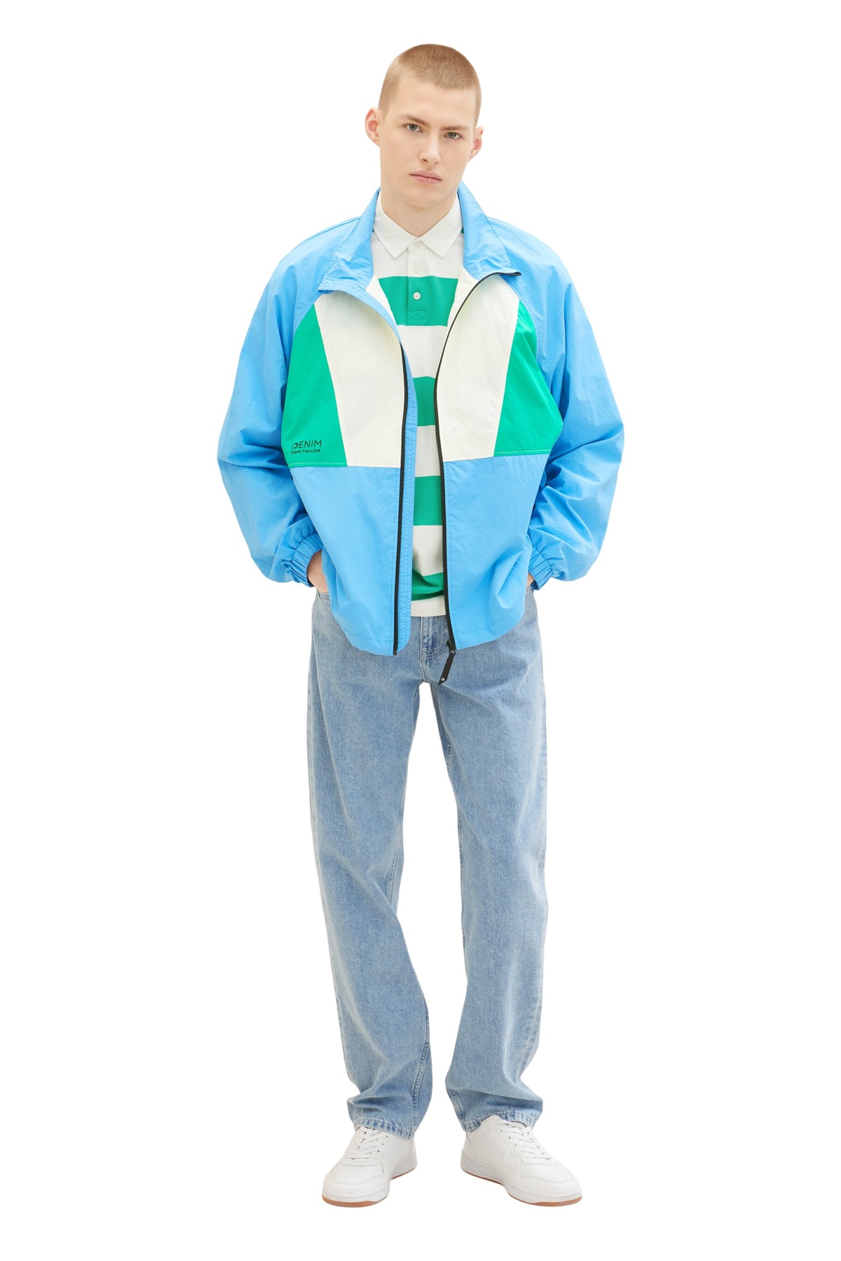 Куртка - Синий - Классический крой Tom Tailor Denim футболка tom tailor хлопок размер s синий белый