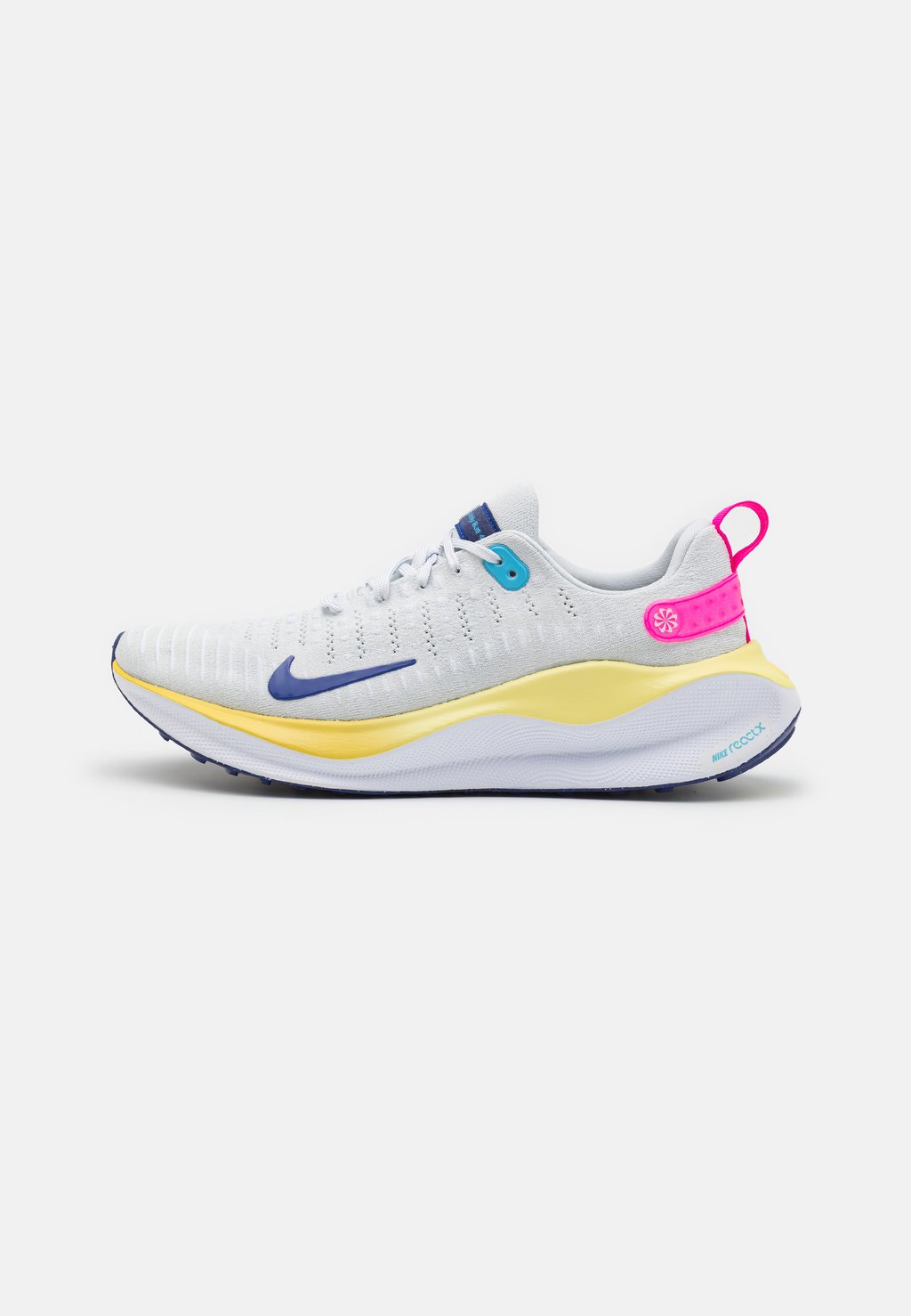 нейтральные кроссовки Reactx Infinity Run 4 Nike, цвет photon dust/deep royal blue/white/saturn gold/fierce pink/aquarius blue
