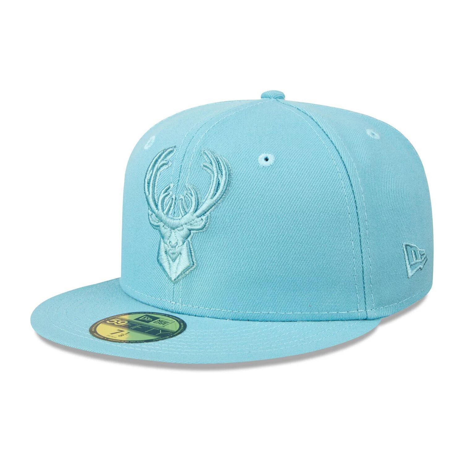 

Мужская облегающая шляпа New Era Blue Milwaukee Bucks Color Pack 59FIFTY