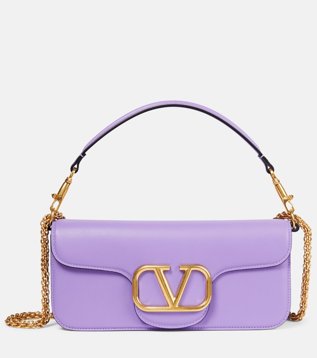 

Сумка через плечо Locò среднего размера из кожи Valentino Garavani, фиолетовый