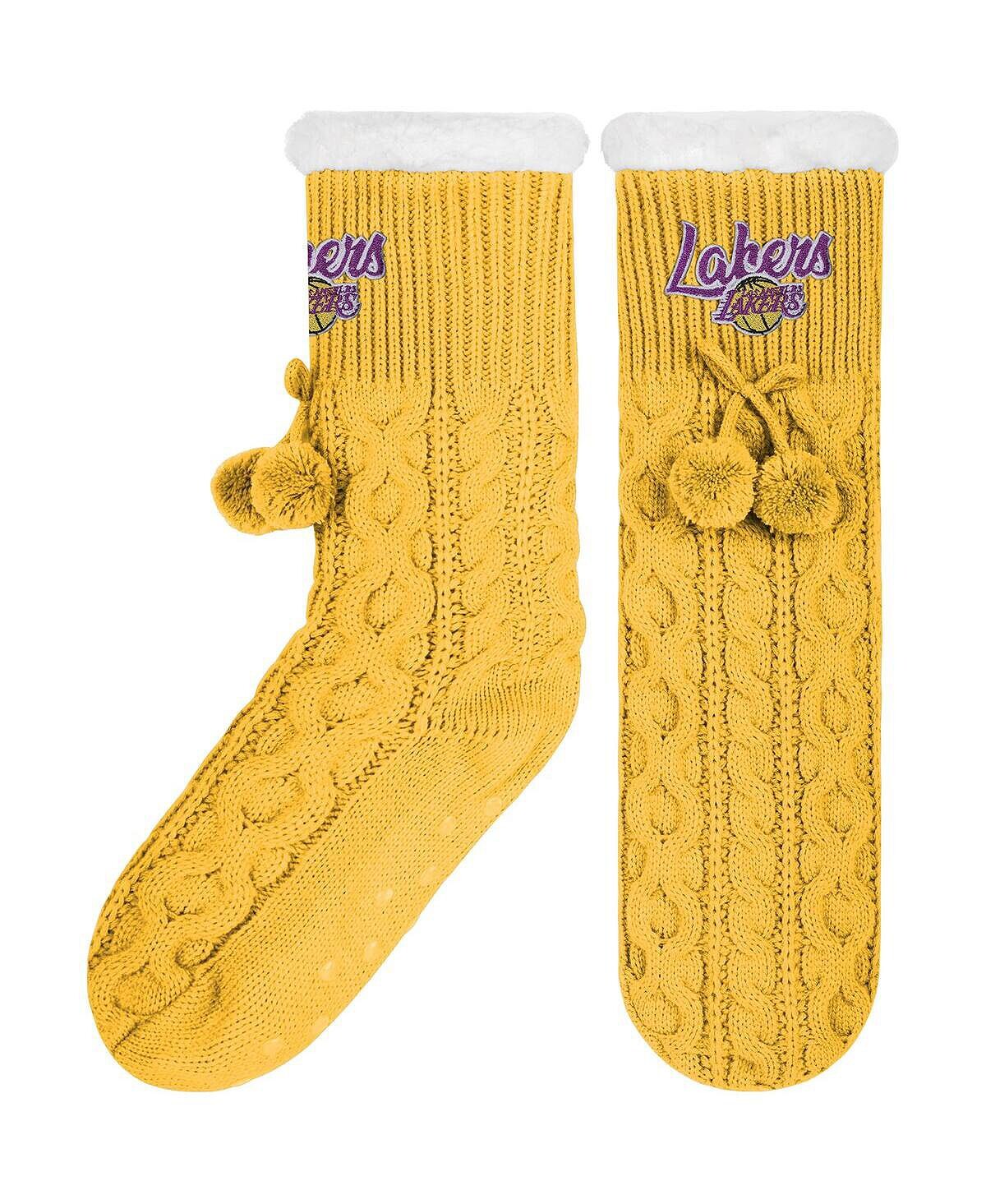 

Женские носки-тапочки Los Angeles Lakers вязанной вязки Footy FOCO, золотой