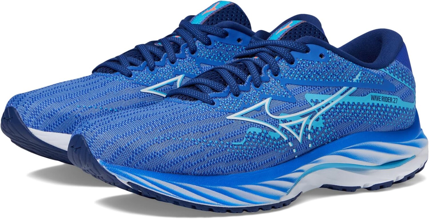 

Кроссовки Wave Rider 27 Mizuno, цвет Ultramarine/White