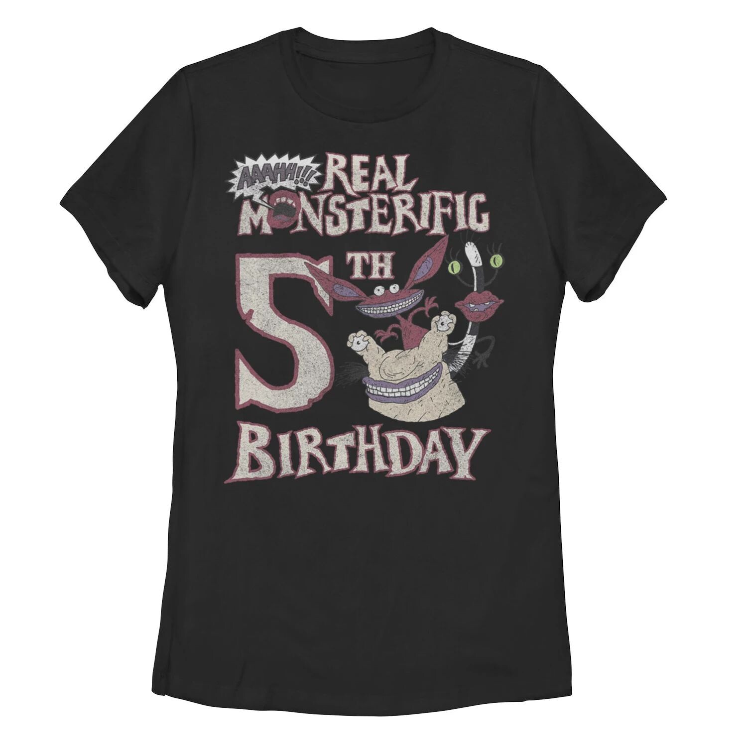

Юниоры ААААА!!! Футболка с групповым портретом на 5-летие Real Monsterific Licensed Character