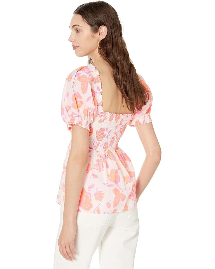 

Топ Vineyard Vines Smocked Top, цвет Summer Blooms