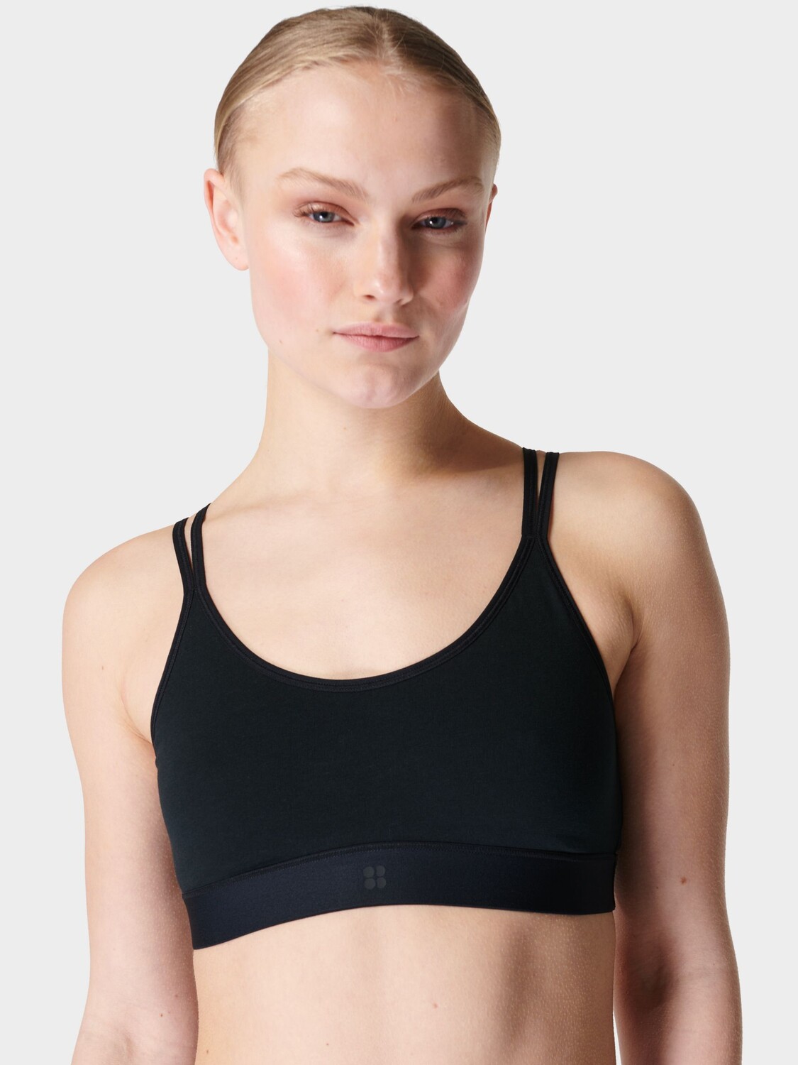 

Бюстгальтер без косточек из мягкого хлопка Sweaty Betty Sundown, черный