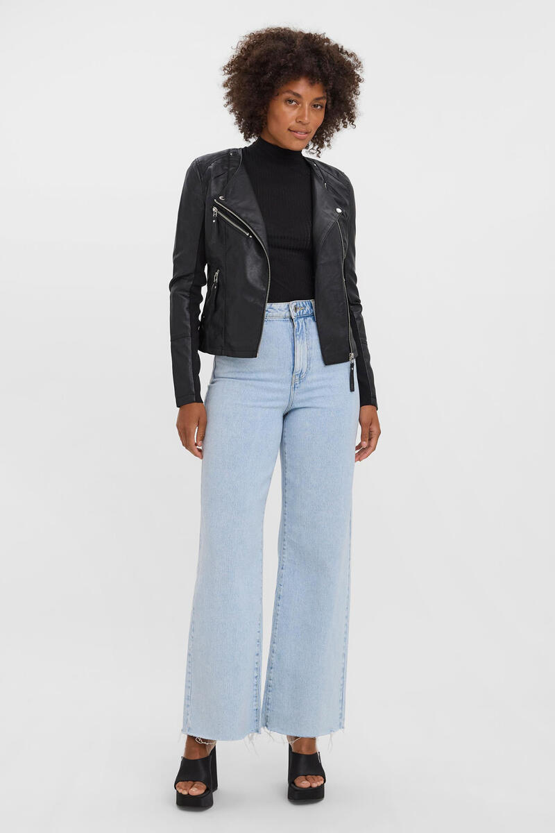 Женская короткая куртка Vero Moda, черный короткая женская джинсовая куртка vero moda синий