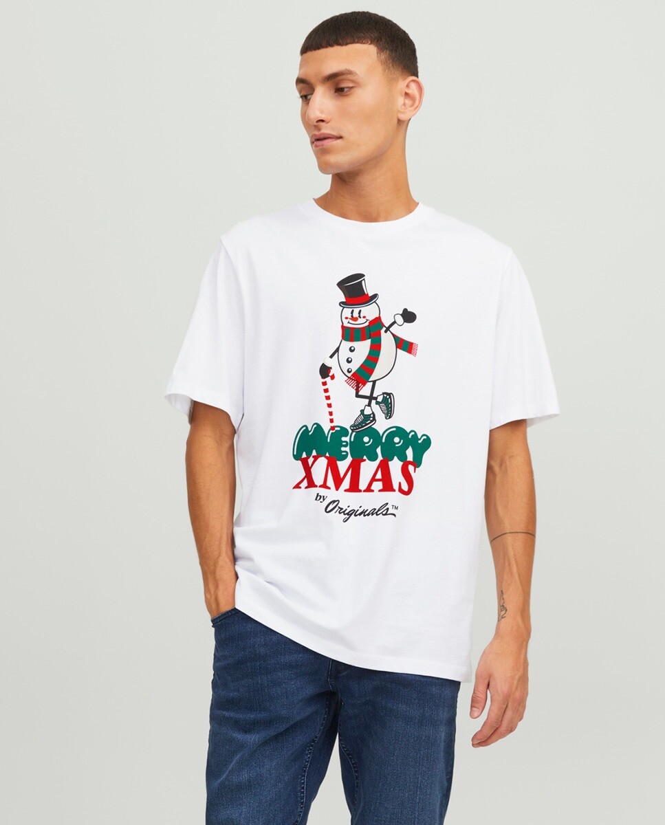 

Мужская рождественская футболка Jack & Jones, белый