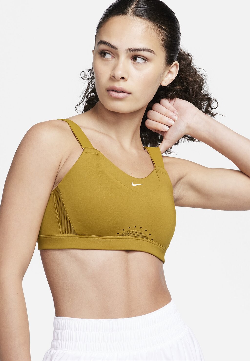 

Спортивный бюстгальтер с сильной поддержкой ALPHA BRA Nike, цвет bronzine bronzine bronzinenwhite