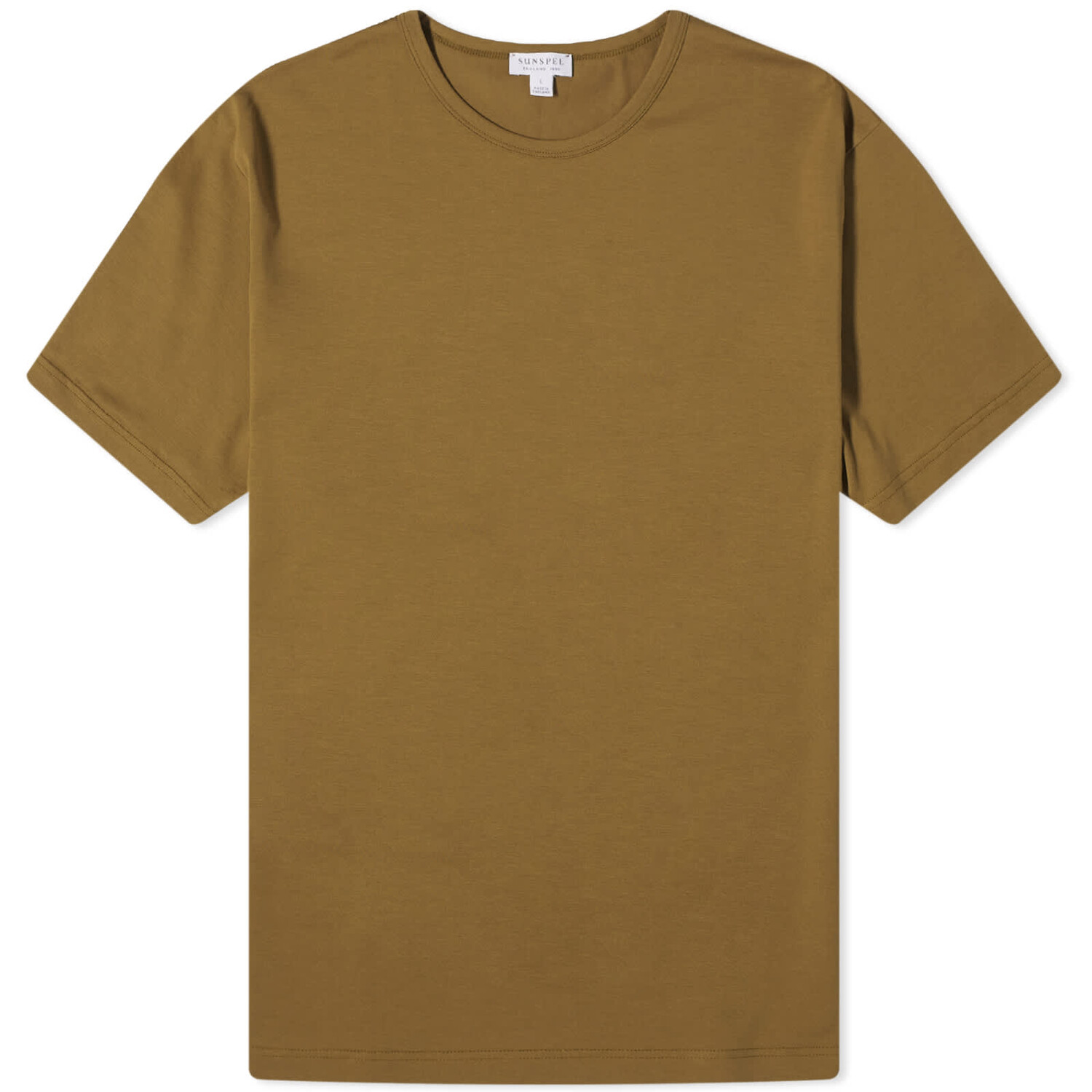

Футболка Sunspel Classic Crew Neck, темно-оливковый, Зеленый
