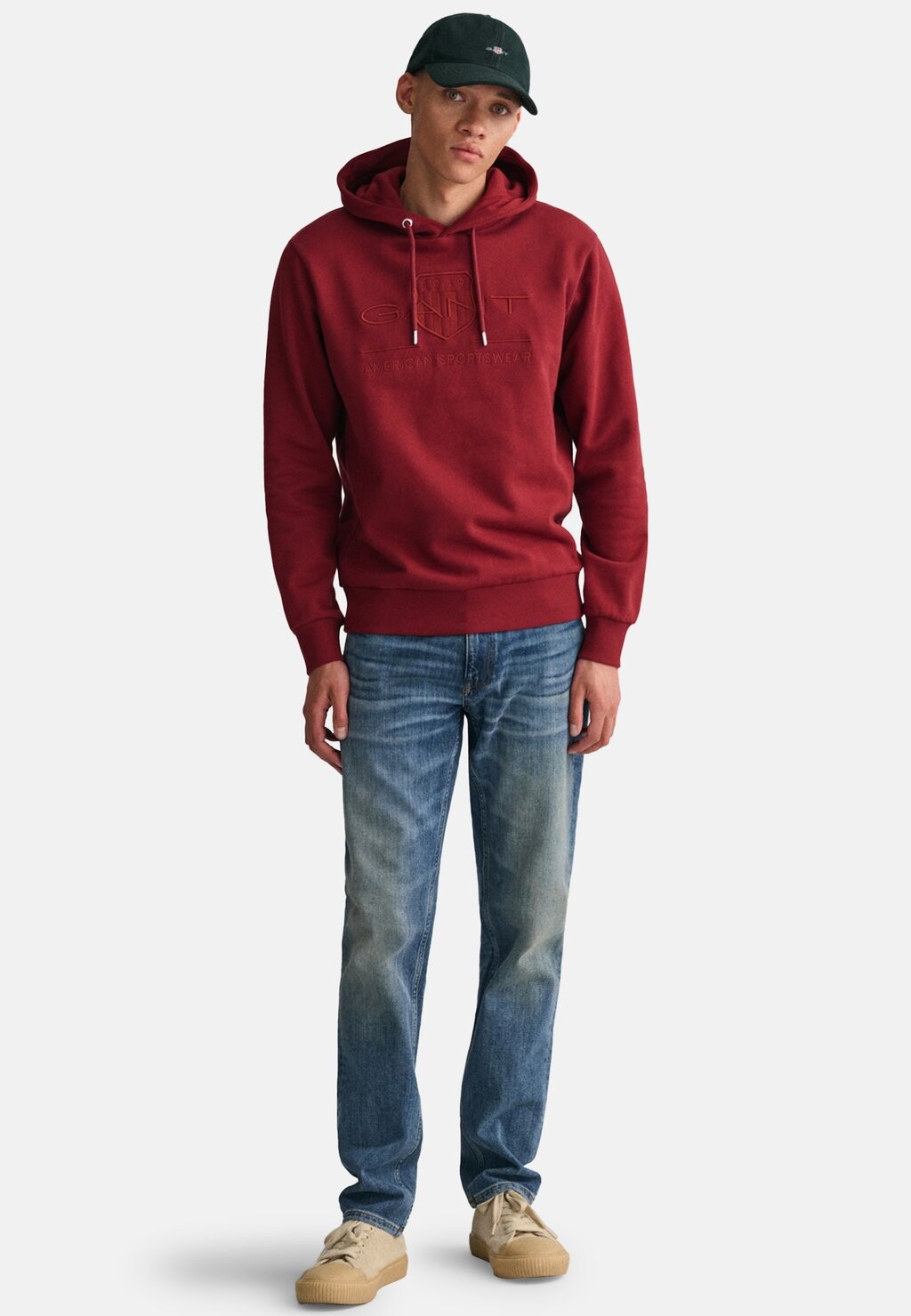 

Толстовка с капюшоном GANT, красный