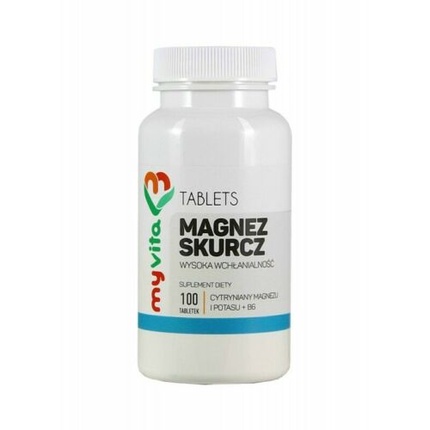 Магний, витамин B6, калий, 100 таблеток, Myvita myvita биологически активная добавка магний с витамином b6 100 таблеток