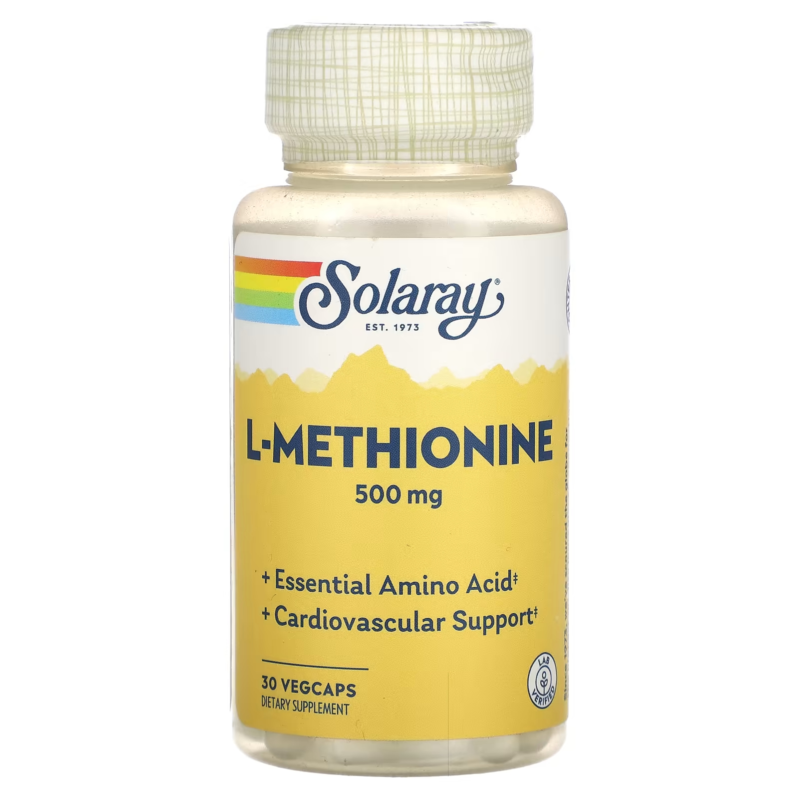 Solaray L-метионин 500 мг 30 растительных капсул l метионин 500 мг aliness 100 растительных капсул