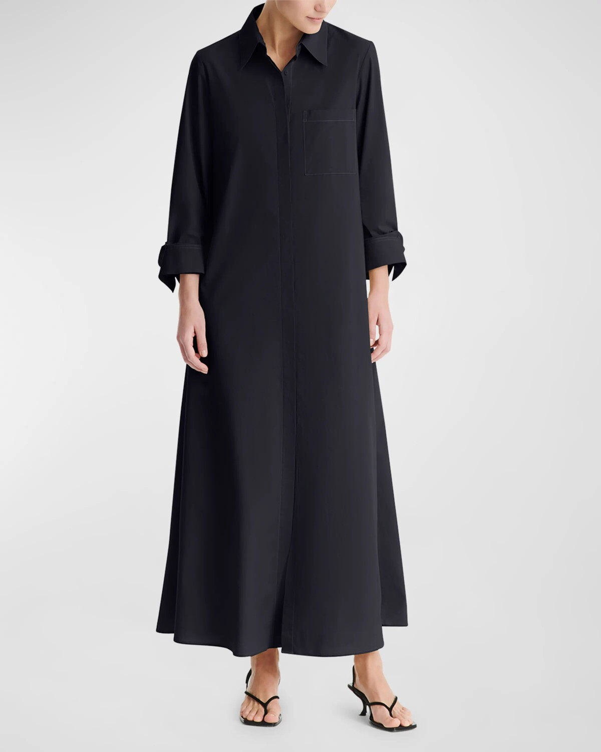 

Jenny's Gown Платье-рубашка оверсайз из хлопкового поплина TWP, цвет Midnight