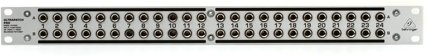 

Behringer Ultrapatch Pro PX3000 48-точечная сбалансированная коммутационная панель TRS 1/4 дюйма