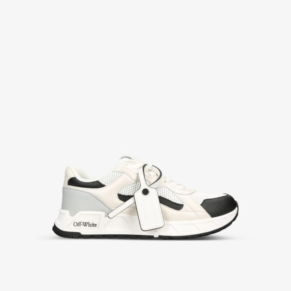 Кроссовки runner b с низким берцем из кожи и сетки Off-White, черный кроссовки off white runner b белый