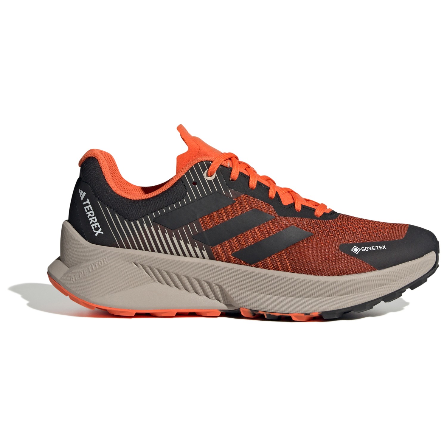 Кроссовки для бега по пересеченной местности Adidas Terrex Terrex Soulstride Flow GTX, цвет Core Black/Core Black/Semi Impact Orange