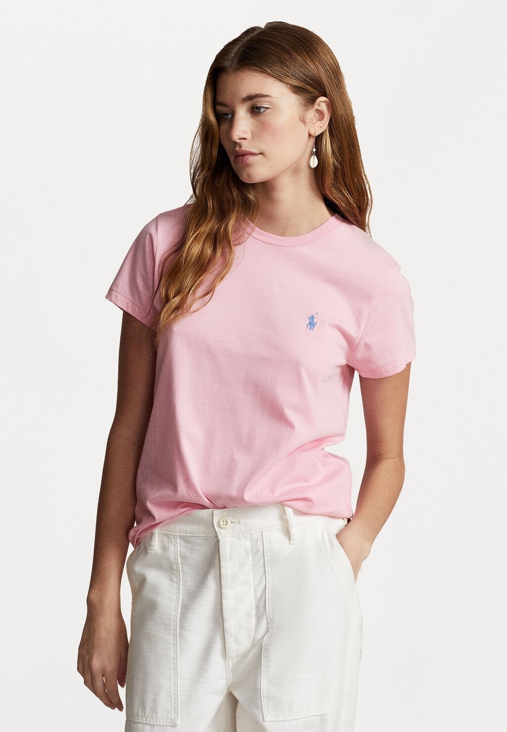 

Базовая футболка Short Sleeve Polo Ralph Lauren, цвет course pink