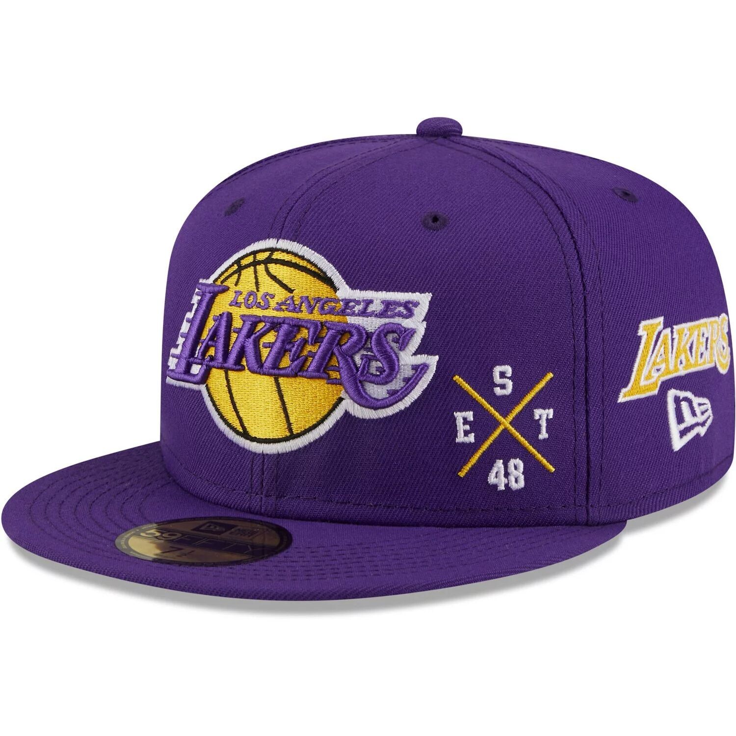

Мужская кепка New Era Purple Los Angeles Lakers Multi 59FIFTY приталенная кепка