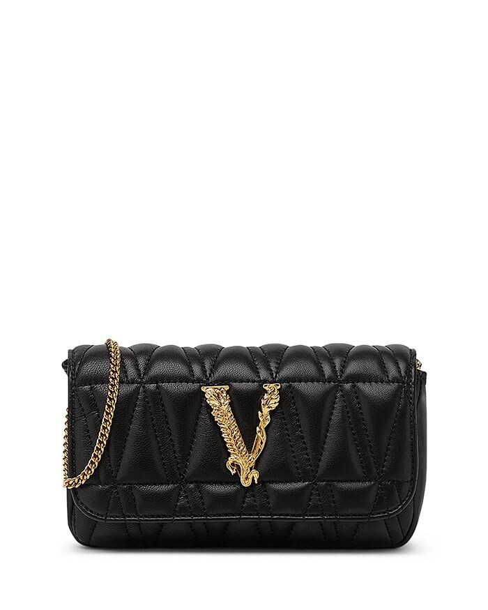

Мини-сумка Virtus из стеганой кожи Versace