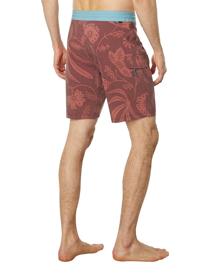 Шорты для плавания VISSLA Piha 18.5 Boardshorts, цвет Terracotta