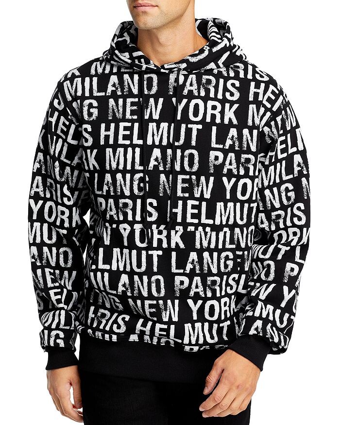 

Худи из хлопка с логотипом Helmut Lang, Серый