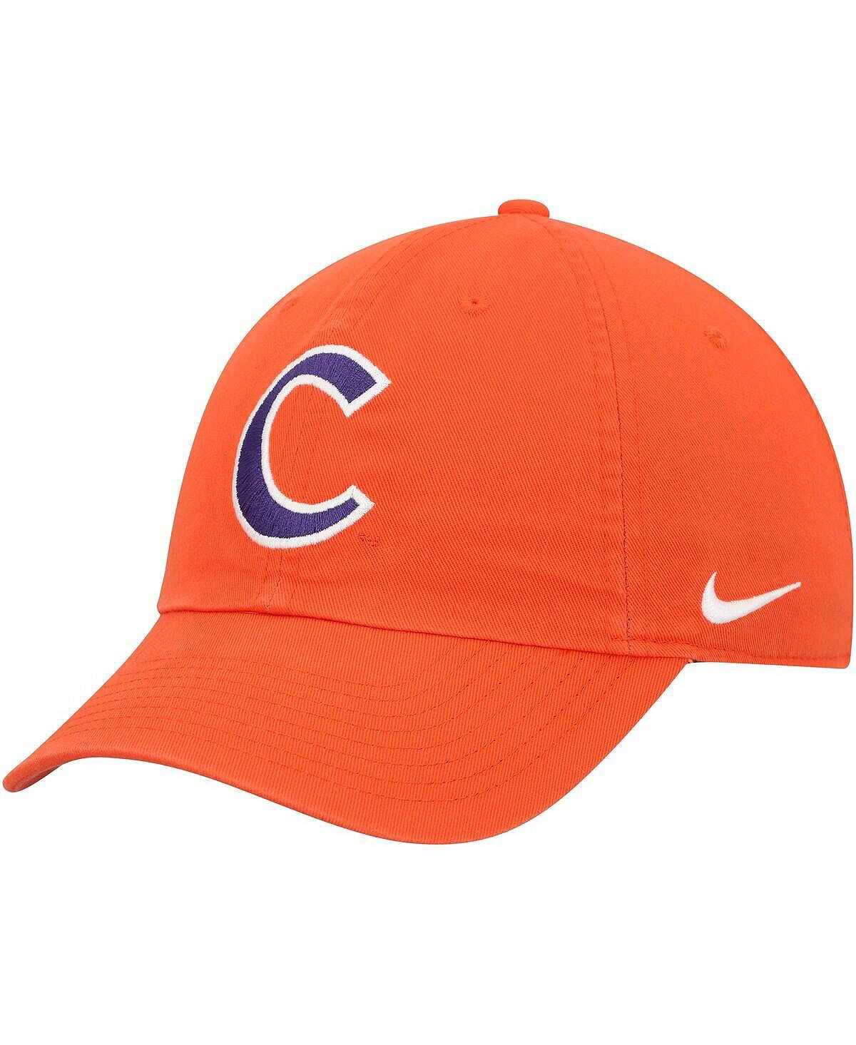 

Мужская оранжевая регулируемая шляпа с логотипом Clemson Tigers Heritage86 Nike