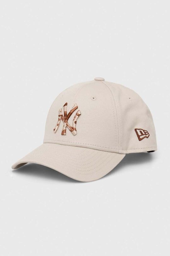 

Хлопковая бейсболка New Era, бежевый