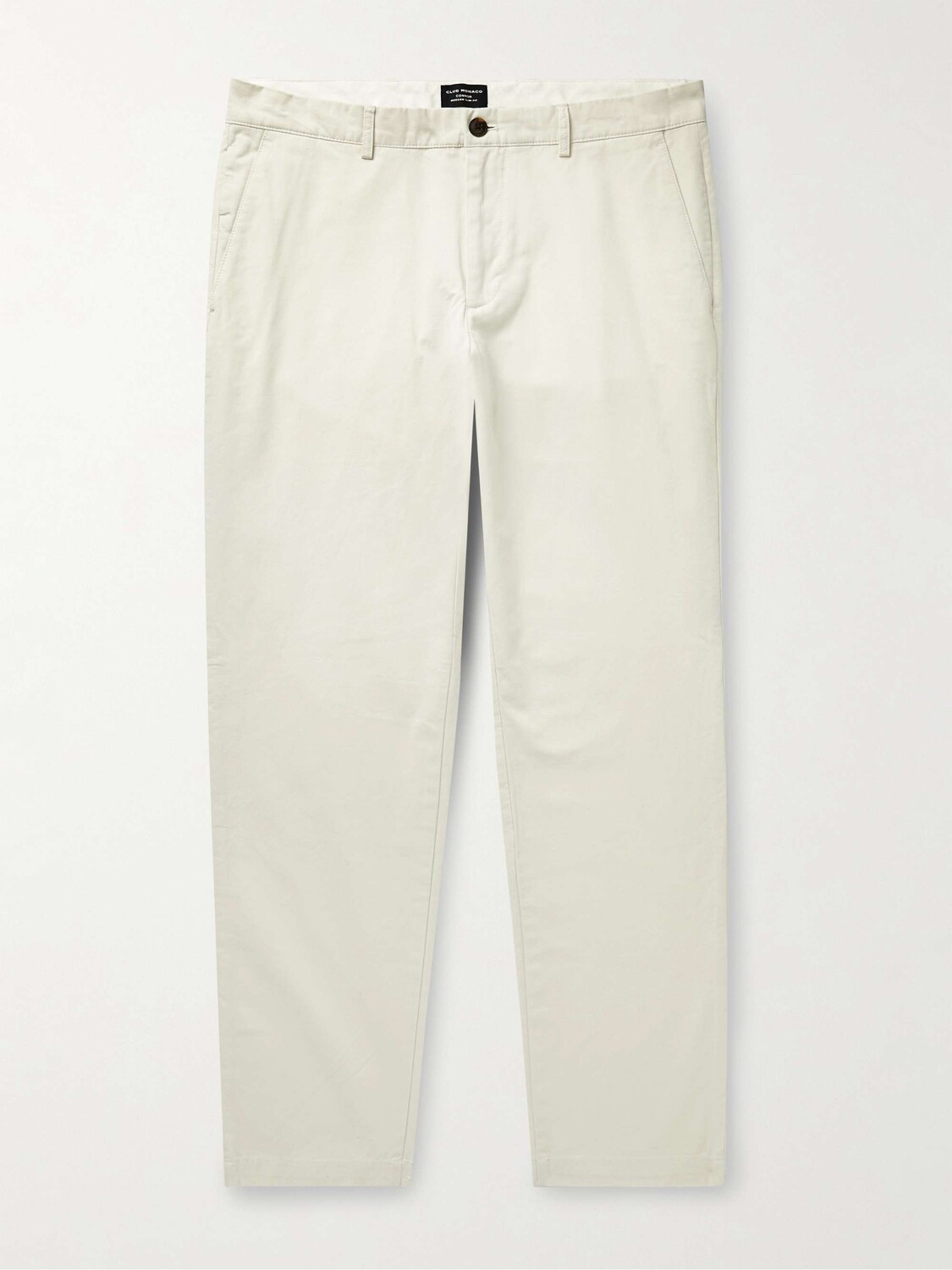 

Брюки Connor Slim Fit из хлопкового твила CLUB MONACO, белый