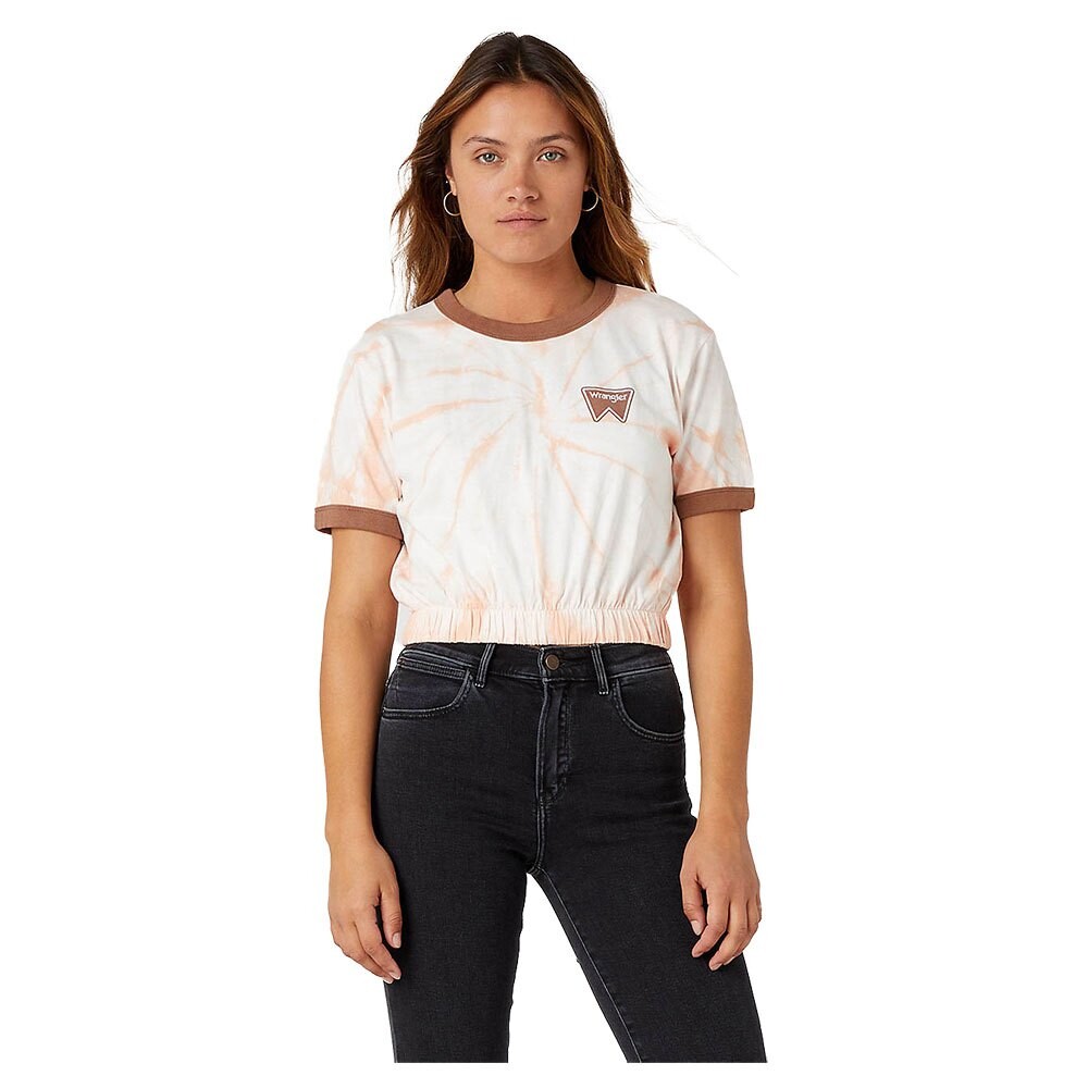 

Футболка Wrangler Elastic Cropped Ringer Regular, бежевый