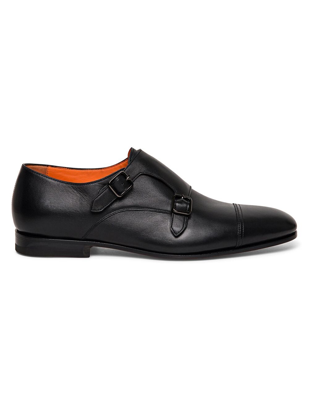 

Кожаные туфли Levante с двойной пряжкой Santoni, черный