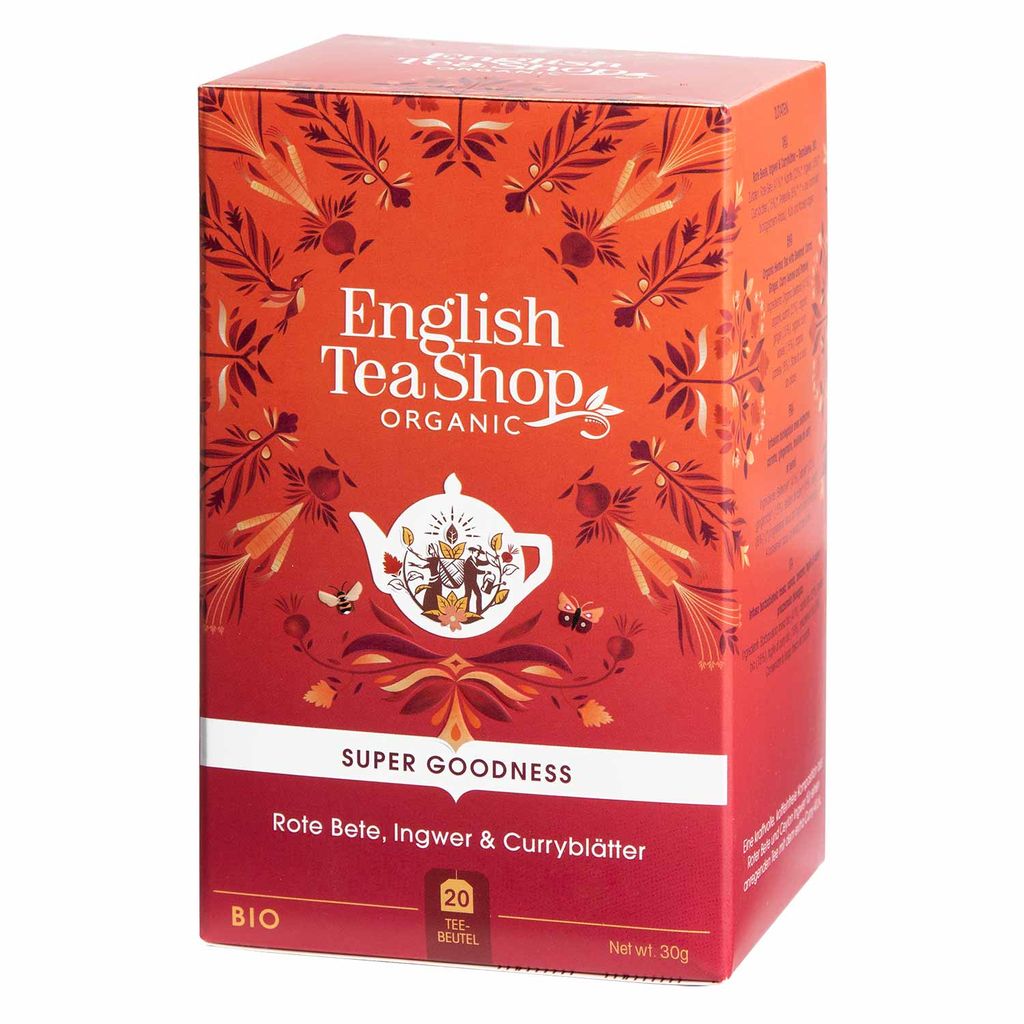 

ETS — Свекла, имбирь и листья карри, органические, 20 чайных пакетиков # English Tea Shop