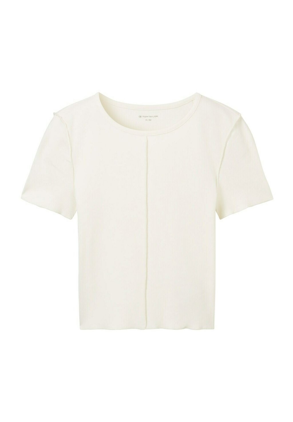 

Футболка базовая CROPPED TOM TAILOR, цвет wool white