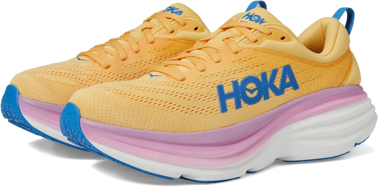 

Кроссовки Bondi 8 Hoka, цвет Impala/Cyclamen