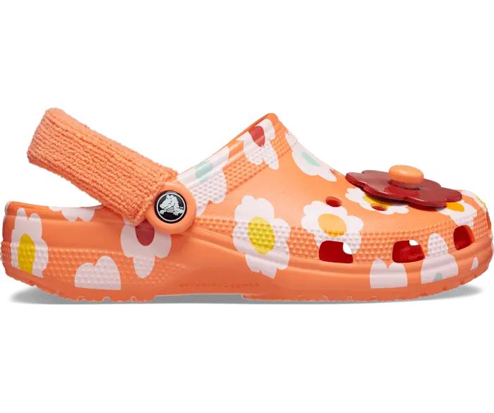 

Классические сабо из махровой ткани Crocs женские, цвет Persimmon / Multi