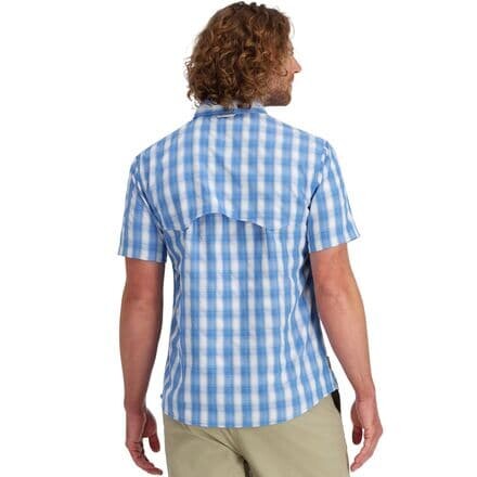 

Рубашка Big Sky с короткими рукавами мужская Simms, цвет Bright Blue/Cutty Red Plaid