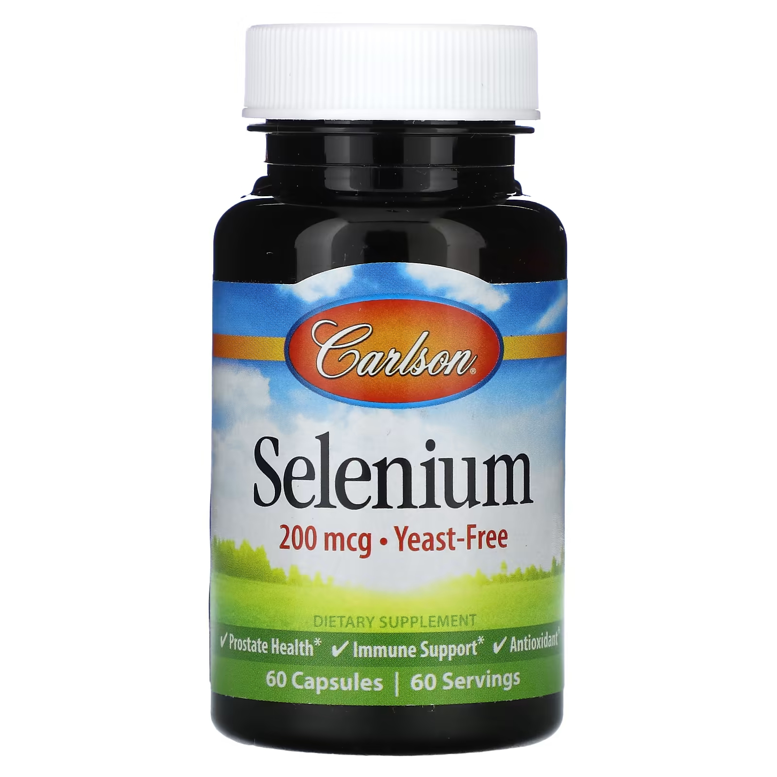 Селен Carlson 200 мкг, 60 капсул ecomax витамины селен 200 мкг цинк 90 капсул