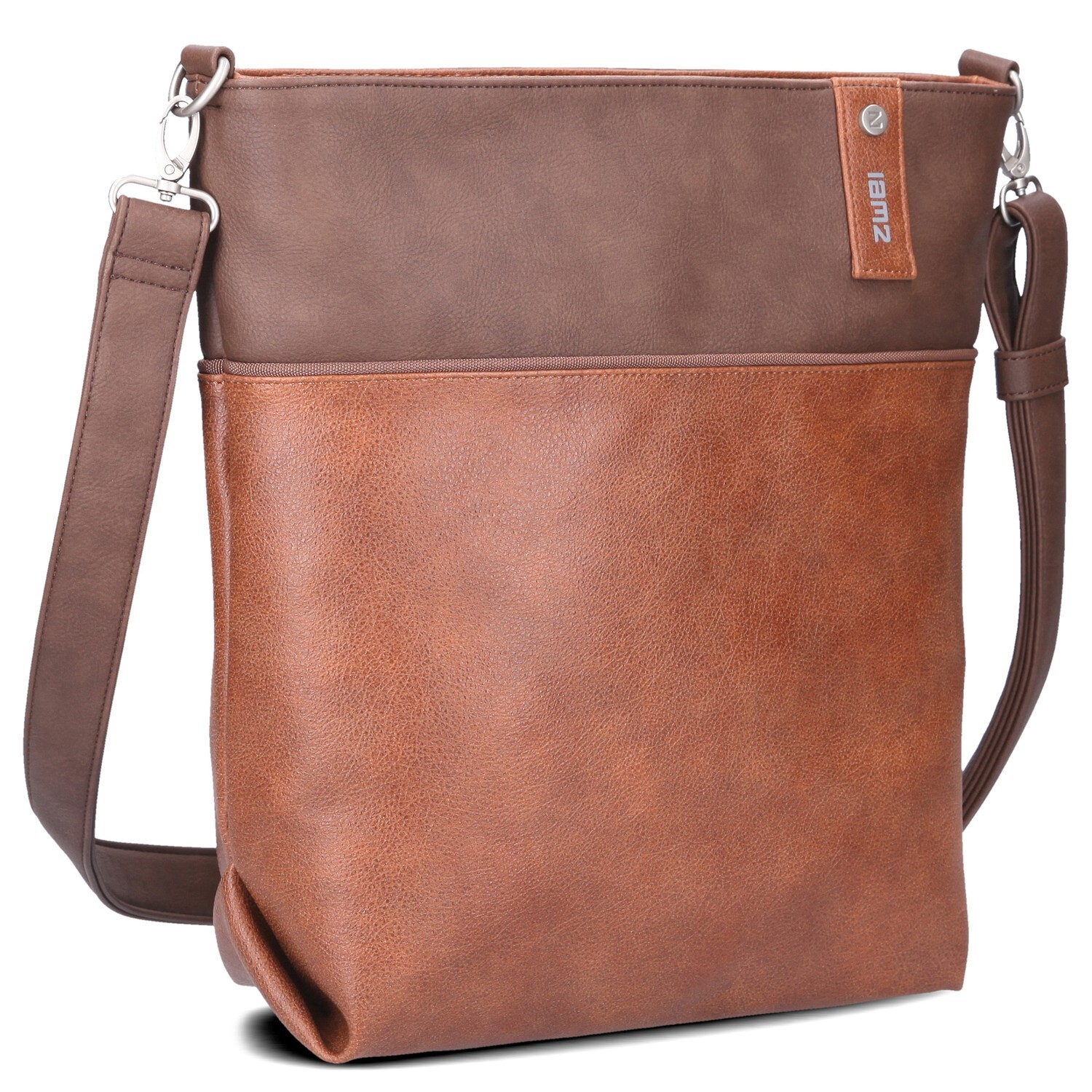 

Сумка через плечо Zwei Jana J12 Schultertasche 33 см, коньячный