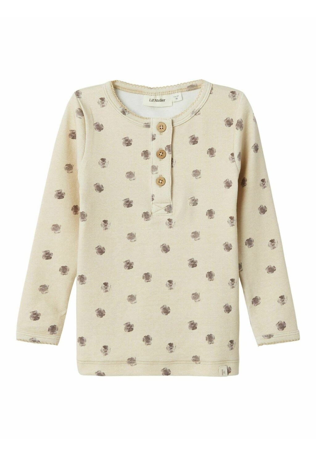 

Футболка с длинным рукавом Lil' Atelier, туман