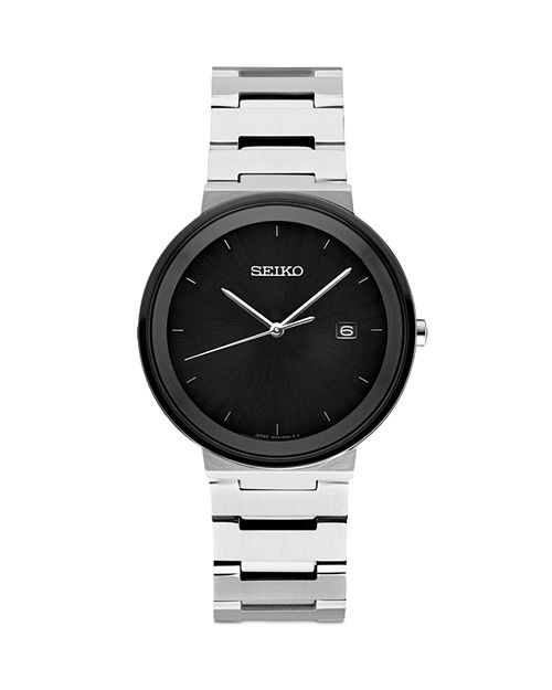 Современные часы Seiko Essentials, 40,6 мм Seiko Watch, цвет Black