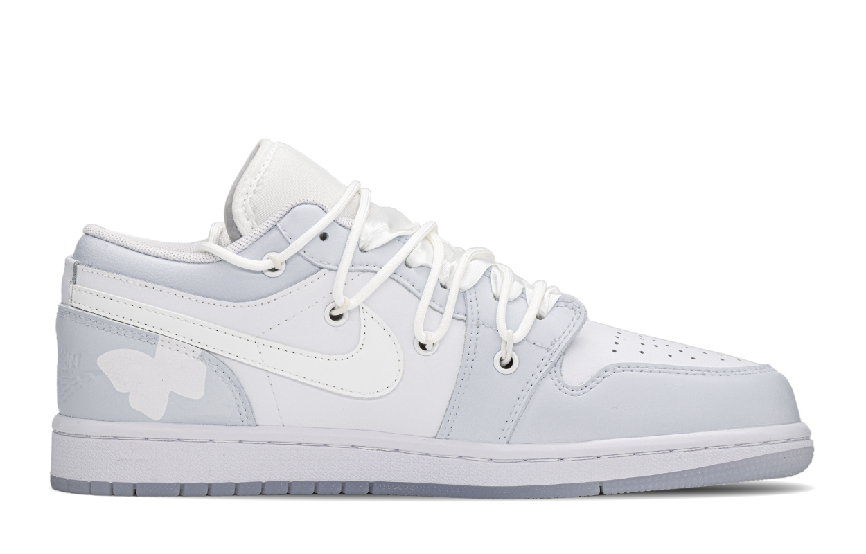 

Кроссовки Air Jordan 1 Vintage Basketball Shoes Women's Low-top White/blue, синий/белый