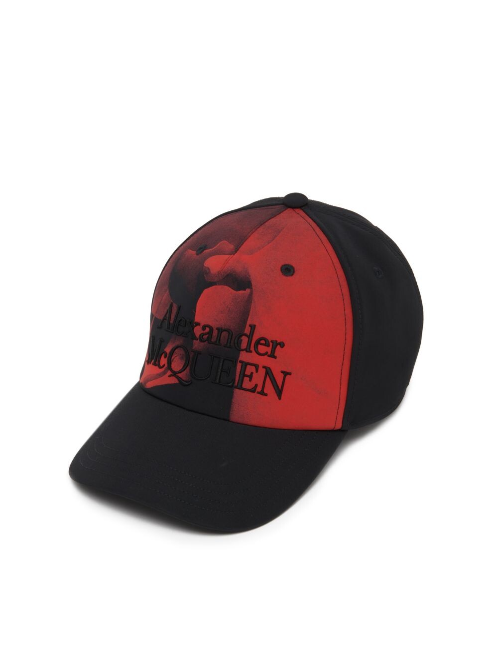 

Шапка с логотипом и принтом орхидеи Alexander McQueen, черный