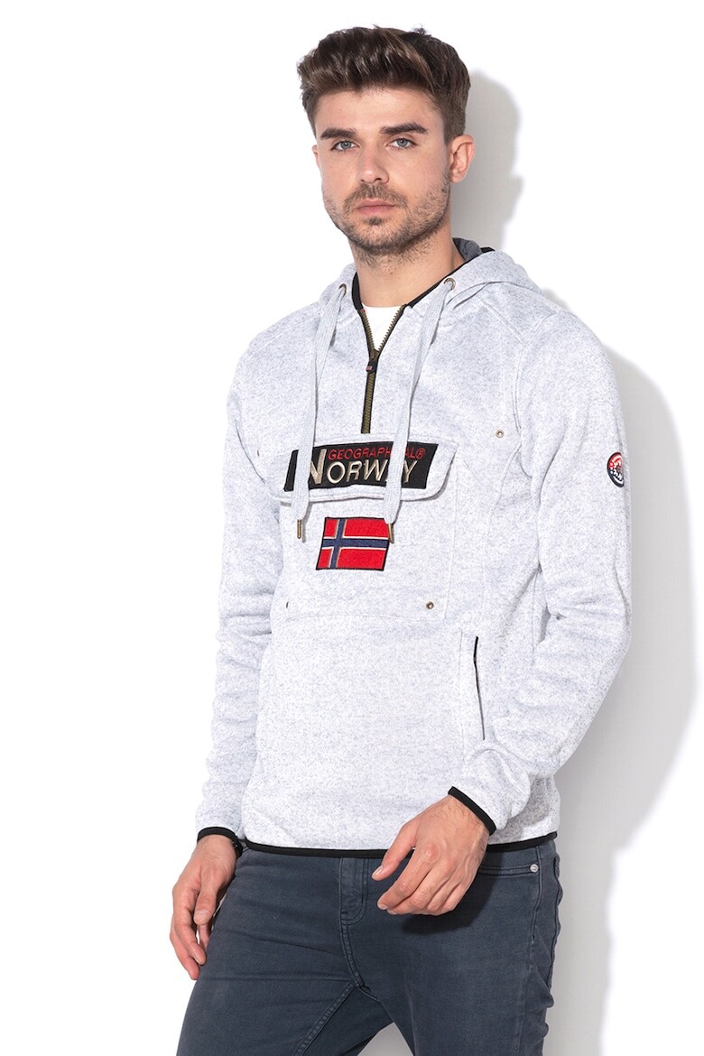 

Толстовка элитного трикотажа с вшитым карманом Geographical Norway, красный