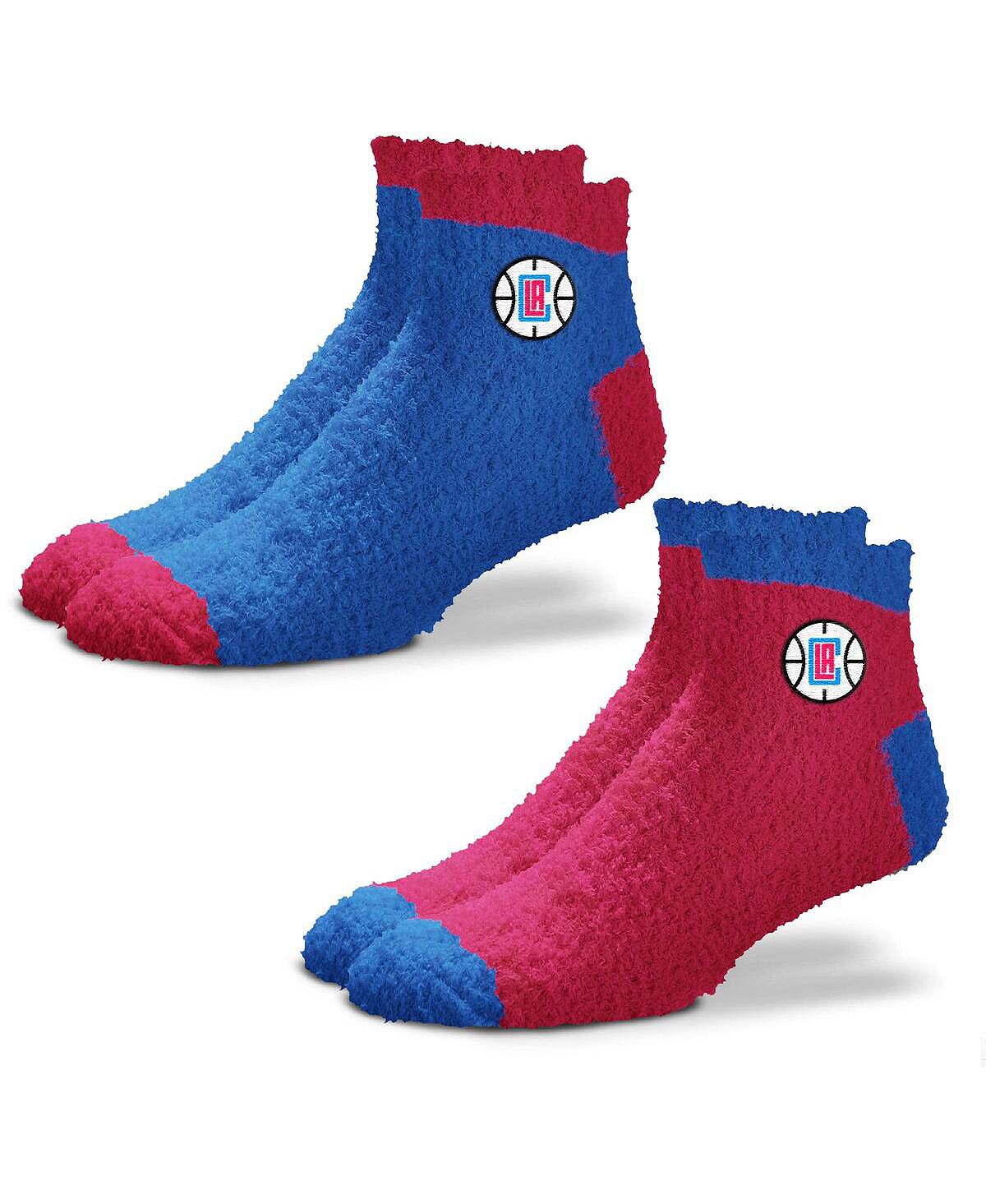 Женские комплекты из 2 мягких носков для сна LA Clippers Team Team For Bare Feet, красный
