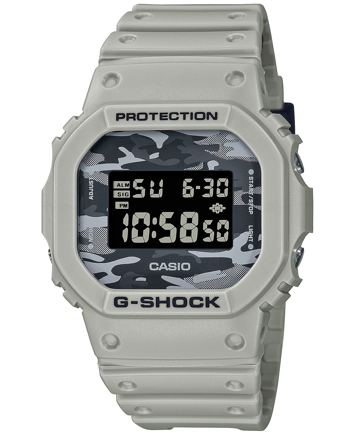 

Мужские цифровые часы цвета хаки со смоляным ремешком, 43 мм, DW5600CA-8 G-Shock