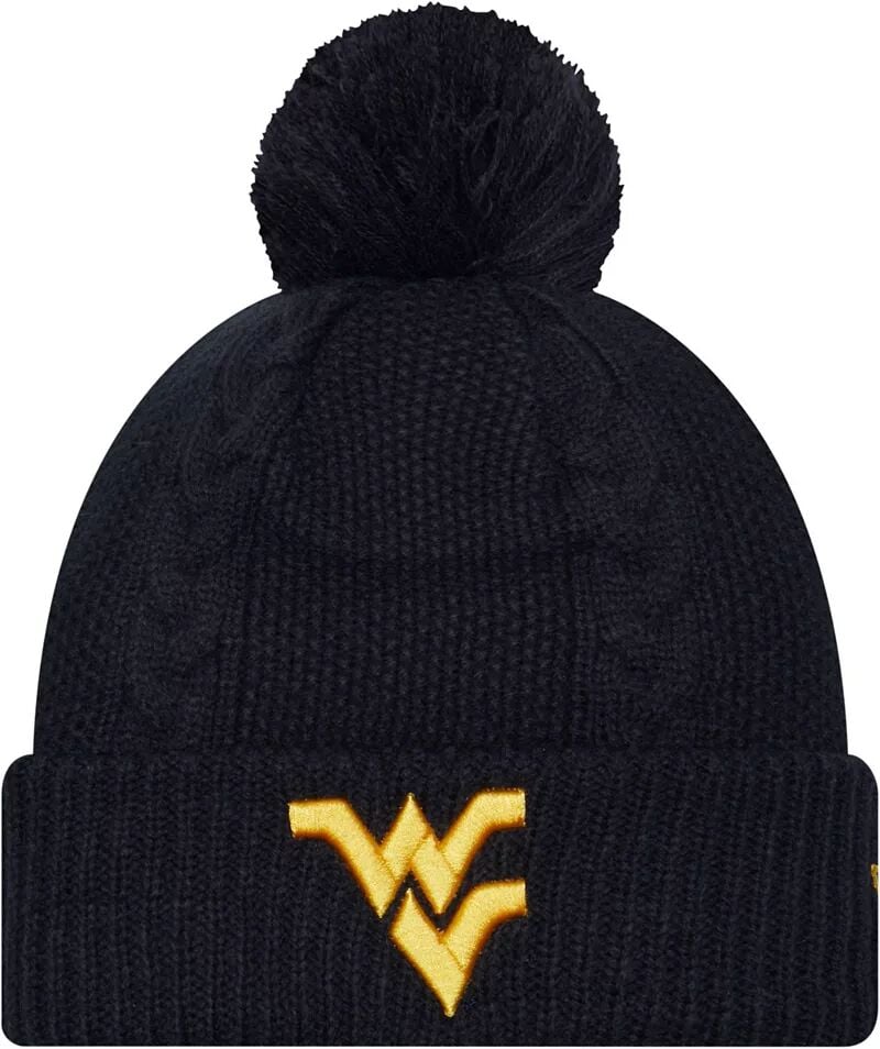 

Синяя женская шапка вязанной косой New Era West Virginia Mountaineers