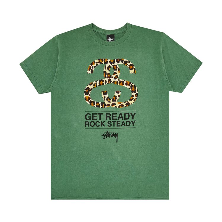 

Футболка Stussy Leopard 'Dark Green', зеленый