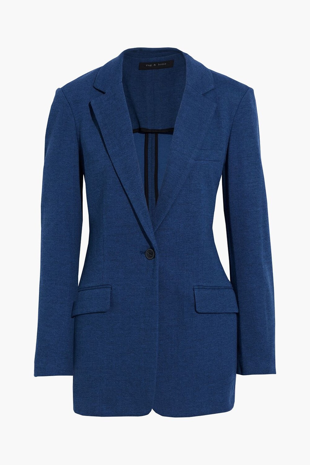 

Блейзер Ames из хлопкового пике RAG & BONE, синий