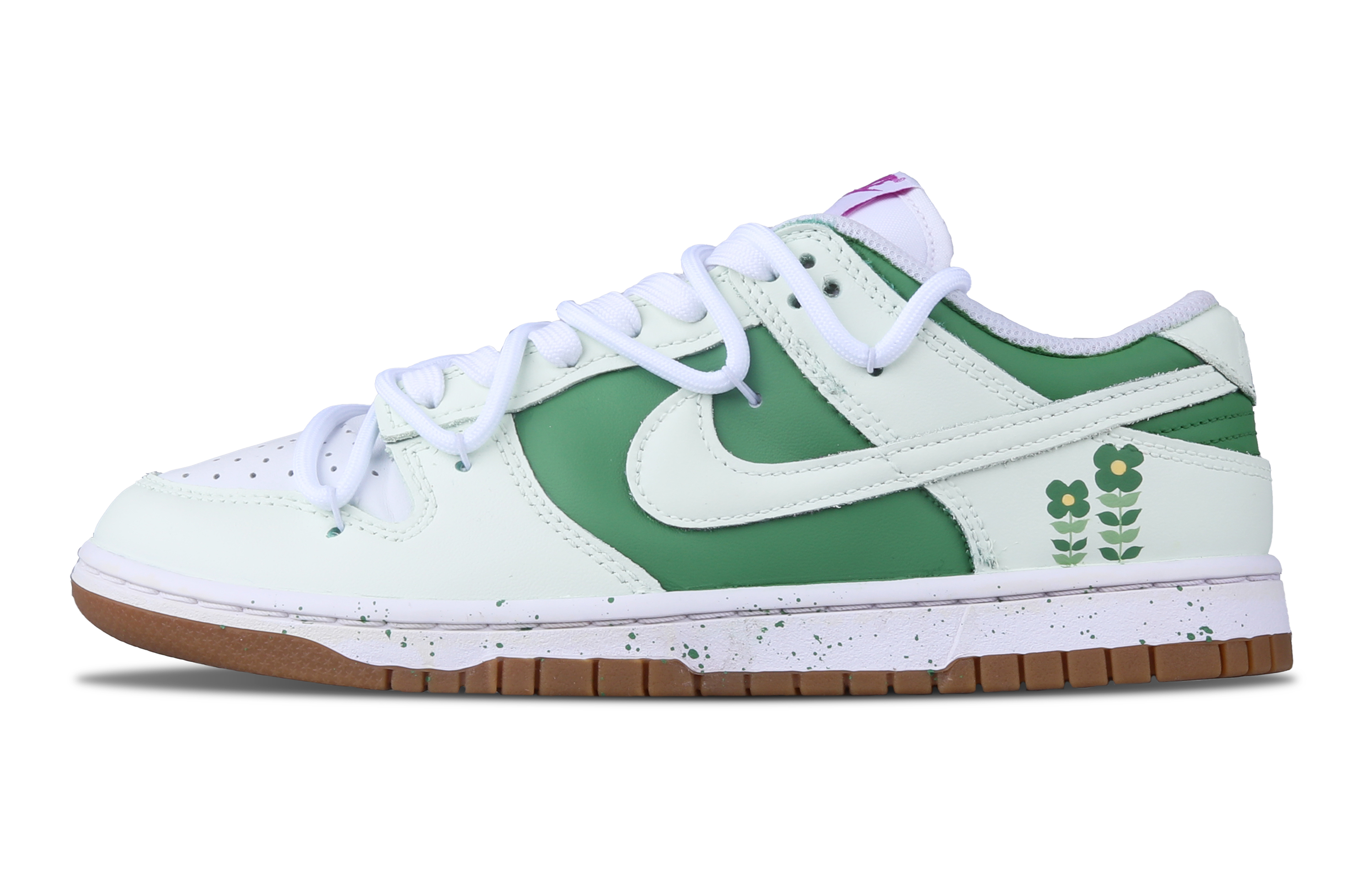 

Кроссовки Nike Dunk Skateboarding Shoes Women's Low-top White/green, цвет Mei Ziqing