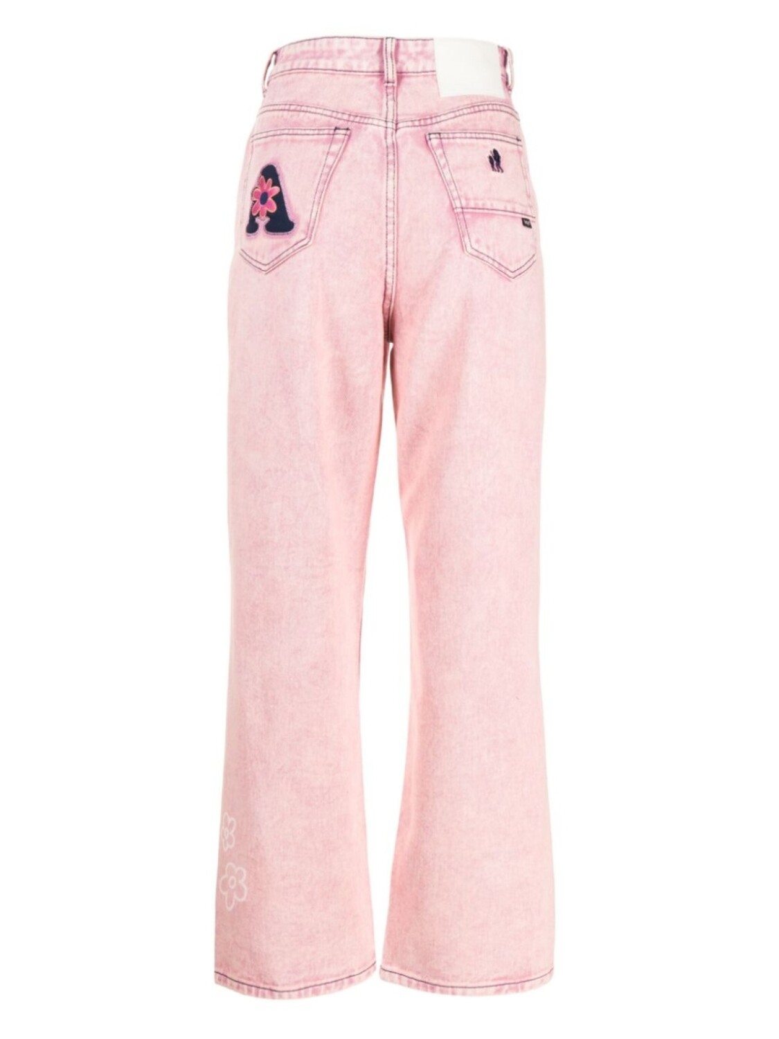 

AAPE BY *A BATHING APE прямые джинсы с цветочным принтом, розовый